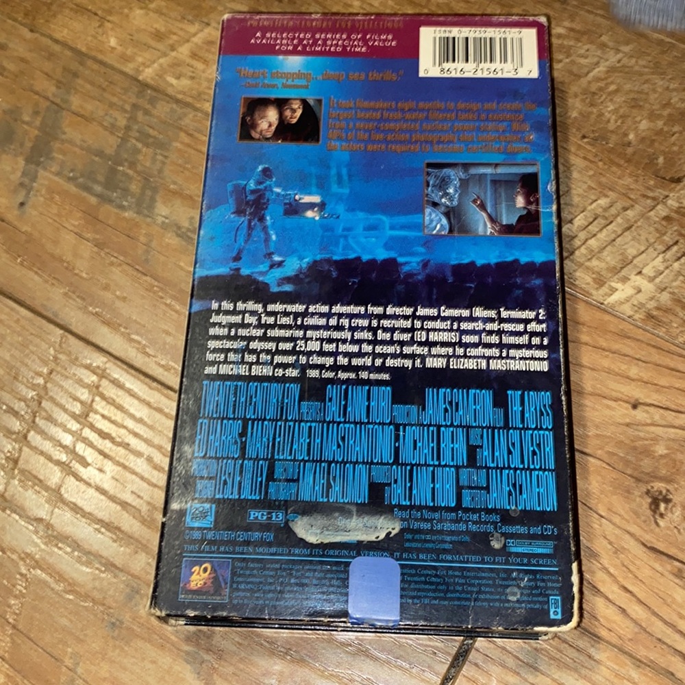 ‼️5/$15‼️ The Abyss VHS Tape - Picture 3 of 8